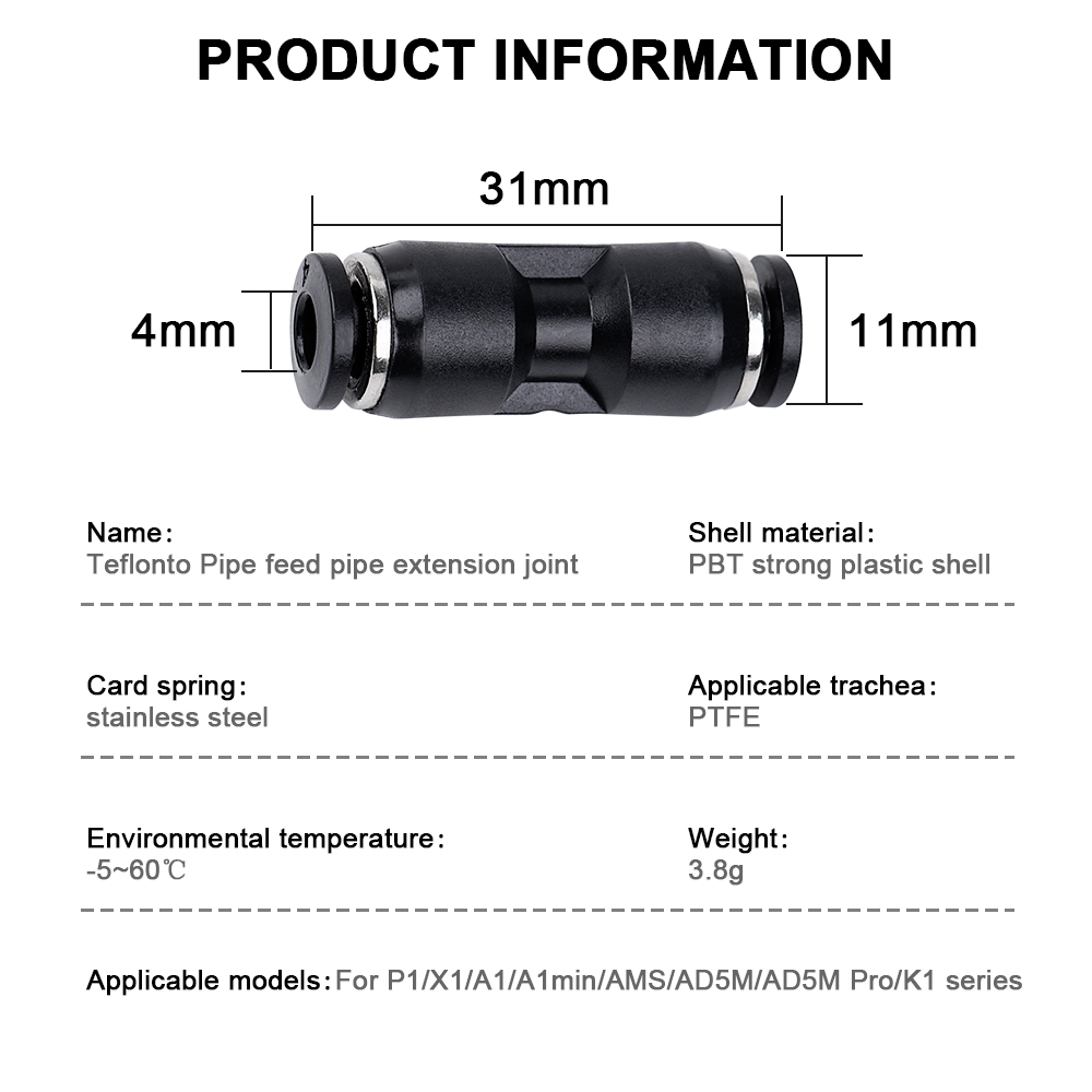 Para bambu lab x1 x1c x1e p1p  - Ptfe Tape Thread avaliação e preço
